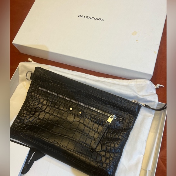 Balenciaga Croc Stamp Clutch Bag - Picture 1 of 4